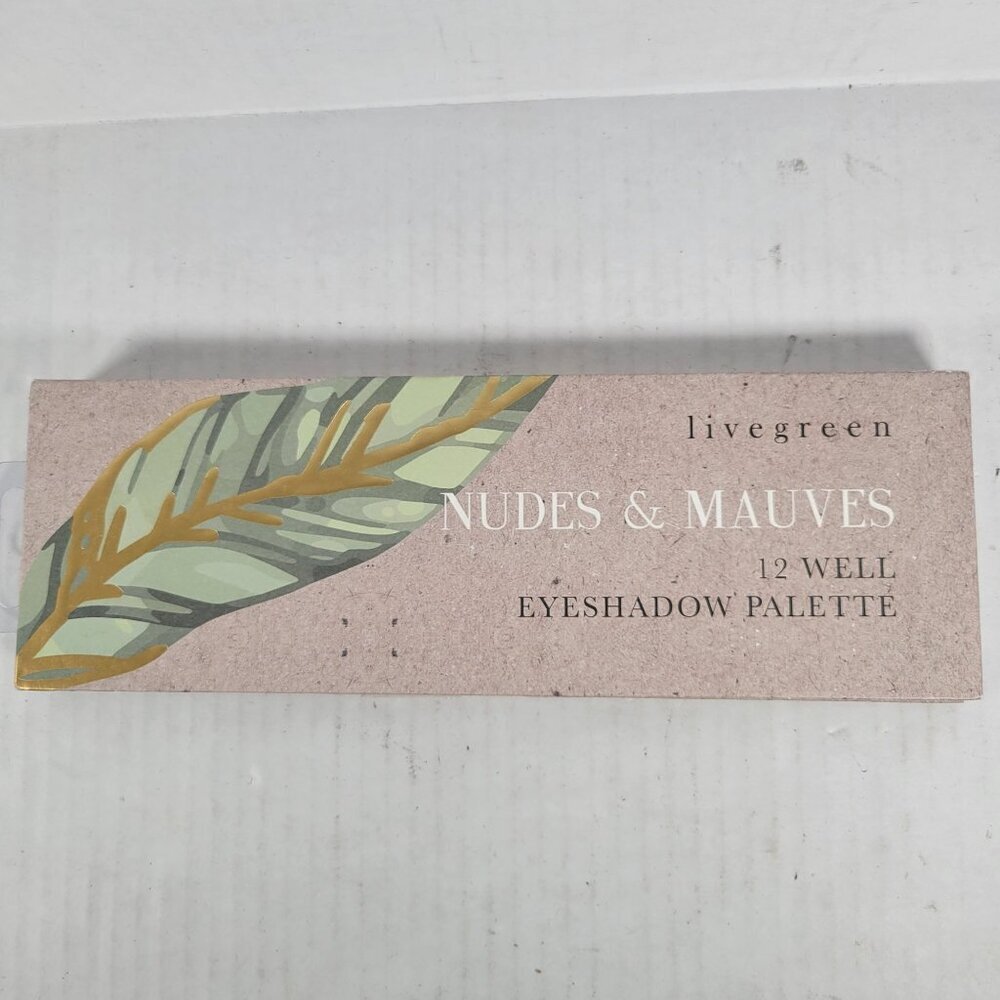 Livegreen Nudes and Mauves 12 Matte & Shimmer Color Eyeshadow Palette